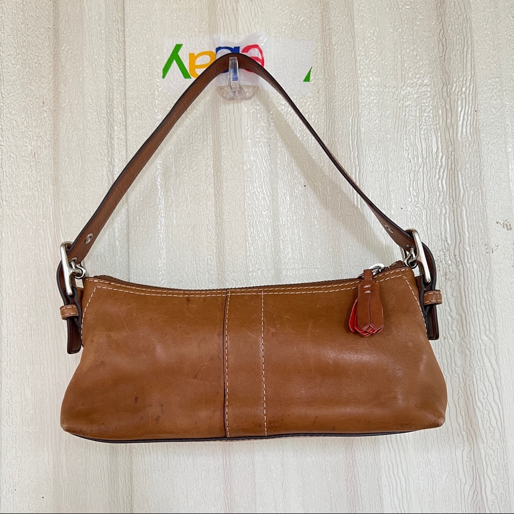 Vintage Coach mini shoulder bag brown leather